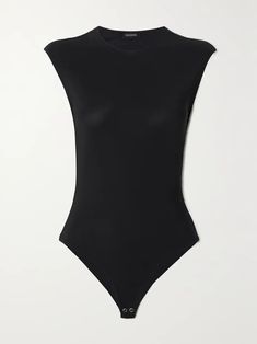 GOLDSIGN Ellison stretch-jersey bodysuit | NET-A-PORTER Chic High-cut Bodysuit With Minimal Stretch, Chic High Cut Bodysuit With Minimal Stretch, Sleek High-cut Bodysuit With Minimal Stretch, High Stretch Elastane Bodysuit For Night Out, Sporty Elastane Bodysuit, Chic Fitted Elastane Leotard, High Stretch Elastane Bodysuit, Sleek Compressive Bodysuit, Chic Stretch Elastane Leotard