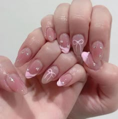 Hello welcome to my shop. I only use high-quality materials to create a luxurious nail press that you can trust to be strong and long-lasting. Hope you can find your favorite nails. My nails will last: Use adhesive sheets (provided with nail kit) for 1-2 days Use nail glue for 2-3 weeks. All nails can be reused multiple times if you take good care of them. If you would like a custom size, please fill out the personalization section under product options. If you're not sure how to measure your na Painted Acrylic Nails, Bow Nail Designs, Coquette Nails, Nagellack Trends, Nails Inspired, Cute Simple Nails, Girly Acrylic, Girly Acrylic Nails, Pretty Gel Nails