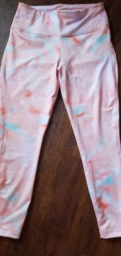 Never Worn ,Pink/Blue Leggings Blue Leggings, Athletic Leggings, Pink Color, Pant Jumpsuit, Pink Blue, Pants For Women, Leggings, Fast Delivery, Customer Support