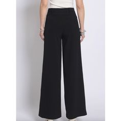 Super chic black wide leg pants with tie waist detail. Excellent quality material. Runs true to size. Model is wearing size small. Bow Pants, Black Wide Leg Pants, Pants Large, Leg Pants, Wide Leg Pants, Perfect Fit, Wide Leg, Pants, How To Wear