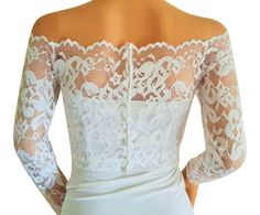 Stretch Off the shoulder cover up / Bolero/ by Lowlitafashions Bolero Jacket Wedding, Lace Bolero Jacket, Wedding Shrug, Lace Bolero, Shrugs And Boleros, Bolero Jacket, Stretch Lace, Off The Shoulder, Lace Top