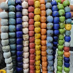 Krobo Beads, Recycled Glass Bead, Beaded Jewelry Designs, Handmade African, Mixed Greens, African Beads, Recycled Glass, Teal Blue, Ghana