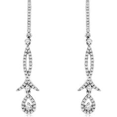 Royal Sparkling 14K White Gold Diamond Earrings - 0.59 Carat Total Diamond Weight Platinum Pear-shaped Diamond Earrings For Formal Occasions, Elegant Marquise Diamond White Diamond Earrings, Elegant Platinum Diamond Earrings For Anniversary, Dazzling Marquise Diamond Earrings For Formal Events, Brilliant Cut Marquise Diamond Earrings For Formal Occasions, Elegant Marquise Diamond Earrings For Formal Occasions, Timeless Pear-shaped Diamond Earrings For Formal Occasions, Dazzling Platinum Diamond Earrings For Formal Events, Exquisite White Gold Drop Diamond Earrings