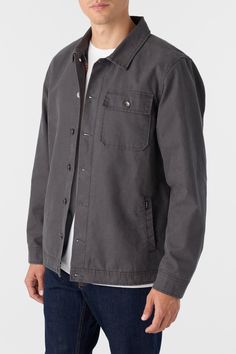 With a durable wax canvas exterior and lined flannel inner, the Bypass jacket is sure to keep you warm in colder weather. O'Neill Men's East Cliff Collection jacket Standard fit Waxed canvas trucker style jacket Flannel lined Metal shank front closure Single welt hand pockets and interior snap pocket Chest pocket Adjusters at cuffs and bottom hem 100% Cotton Wax Canvas, Spring Suit, Flannel Pants, Sun Shirt, Suit Accessories, Waxed Canvas, Shorts With Pockets, Board Shorts, Fleece Jacket