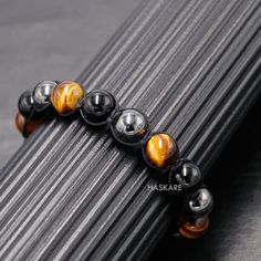 Stone Tiger Eye Haematite Three Colors Bracelets – Nutricaodiaria 8mm Hematite Beads Jewelry, Hematite Jewelry With 8mm Beads, Puppy Supplies, Colorful Bracelets, Watch Necklace, Three Color, Tiger Eye, Ring Bracelet, Stone Color