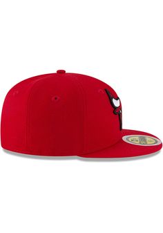 Your little Chicago fan will love cheering on their favorite team in this Chicago Bulls Red Fitted Hat. This fitted hat features a front embroidered team logo. New Era JR 59FIFTY, Front team embroidered logo, Six panel design with eyelets, Inner fabric sweatband, Fitted sizing, Side New Era flag, Polyester, Wipe clean with cloth or cleaning kit, 4 Red Sporty Hat For Sports Events, Sporty Red Fitted Hat For Sports Events, Red Sporty Fitted Hat For Sports Events, Sporty Red Hat For Sports Events, Red Casual Hats For Sports Events, Red Collegiate Hat For Sports Events, Red Flat Bill Baseball Cap For Sports Events, Casual Snapback Hats For Fan Events, Red Adjustable Fitted Hat For Sports Events