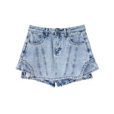 Faux Skirt, Spring Outfits For School, Detailed Embroidery, Denim Skirt Women, Clothing Details, Retro Prints, Embroidery Details, New Wardrobe, Premium Denim