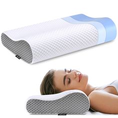 PRICES MAY VARY. 5S Slow Rebound Memory Foam Pillow: The neck pillow is designed to provide both support for the head and neck and comfort for a good night's sleep. The memory foam pillows shape automatically when firmly pressed and rebounds within 5 seconds when there is no pressure applied, maintaining its shape throughout the year without deformation. The slow rebound design ensures the neck support pillow providing a comfortable, pressure-free sleeping experience. Contour Design for Any Slee Memory Foam Pillow Neck Pain, Contour Design, Contour Pillow, Side Sleeping, Neck Support Pillow, Memory Foam Pillows, Cervical Pillows, Orthopedic Pillow, Stomach Sleeper