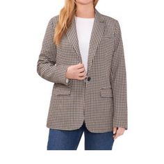 Vince Camuto Ladies Cambridge Plaid Blazer (Xxl) Womens Plaid Blazer, Ladies Blazer, Tan Blazer, Single Button Blazer, Checked Blazer, Printed Blazer, Pink Blazer, Striped Blazer, Long Sleeve Blazers