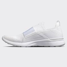 Women's TechLoom Bliss White / White | APL Shoes Light Running Shoes, Apl Shoes, Crash Pad, Lit Shoes, White Slip, Steel Grey, Comfortable Sneakers, Puma Fierce Sneaker, Adidas Tubular Defiant