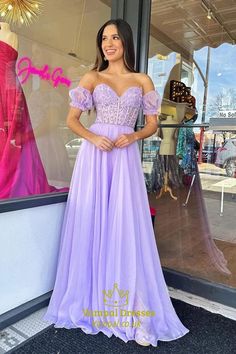 Vestido Color Lila, Lilac Prom Dress, Floor Length Prom Dresses, Evening Dress Floor Length, Lace Formal Dress, Chiffon Evening Dresses, Color Number, Chiffon Prom Dress, Long Prom Dress