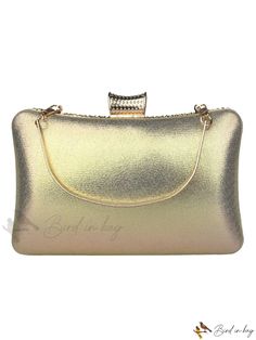 Bird in Bag - This elegant evening bag is the perfect accessory for dressing up for formal occasions or banquets. Featuring a fashionable chain, it will add a Luxury Shoulder Bag With Gold Chain For Party, Formal Clutch Shoulder Bag With Chain, Formal Clutch Shoulder Bag With Chain Detail, Silver Evening Bag With Chain, Chic Formal Bag With Chain, Chic Formal Bag With Chain Detail, Formal Rectangular Shoulder Bag With Chain, Formal Clutch Shoulder Bag With Gold Chain, Silver Evening Bag With Chain Strap For Events