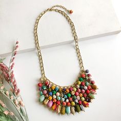 Boho Chic Accessories, Waterfall Necklace, Necklace Inspiration, Fiber Jewelry, Teardrop Beads, Creating Jewelry, Colorful Jewelry, Feel Pretty, Women Artisans