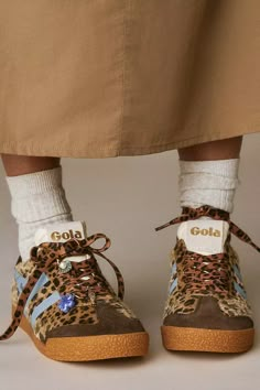 Gola Elan Sneakers | Anthropologie Shoe Aesthetic, Sneaker Outfits Women, Sneaker Trends, In Her Shoes, Leopard Sneakers, Preppy Shoes, Style Mood Board, Funky Shoes, Shoe Wishlist