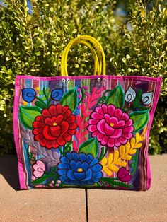 Vibrant Mercado Mexican Shopping Tote. Bring this beautiful tote shopping with you to  your favorite farmers market!  Beautiful and unique embroidery  Earthwise reusable mesh bag  Aprox Measurements: Height with handles: 19" Width 15.5" Depth 5" Please contact us with any questions Embroidered Tote Beach Bag For Shopping, Embroidered Rectangular Beach Bag For Everyday Use, Rectangular Embroidered Beach Bag For Everyday Use, Embroidered Rectangular Beach Bag For Daily Use, Rectangular Bags With Multicolor Embroidery For Market, Multicolor Embroidered Tote Beach Bag, Rectangular Bag With Multicolor Embroidery For Market, Spring Embroidered Tote Beach Bag, Spring Embroidered Beach Bag Tote