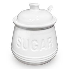 PRICES MAY VARY. 【Ideal Size】 This beautiful ceramic sugar bowl is a cute size that doesn't take up much space and has a capacity of 12 ounces.The ideal capacity can meet daily sugar needs. 【Concave Letter Design】 Porcelain sugar bowls use concave letter to help you easily identify the purpose of the kitchen container, and are designed so that the letters won't be erased. 【Equipped with A Spoon】 The sugar dispenser comes with a fancy spoon to help you better control the amount of sugar you need Fancy Spoon, Spoon Ceramic, Ceramic Sugar Bowl, Kitchen Container, Sugar Dispenser, Counter Top Accessories, Sugar Container, Sugar Pot, Sugar Canister