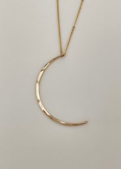 Luna Moon Necklace | James Michelle Jewelry Everyday Hammered Gold Jewelry, Luna Moon, The Sun And Moon, Crown Jewels, Moon Necklace, Moon Child, Sun And Moon, Star Necklace, Leather Jewelry