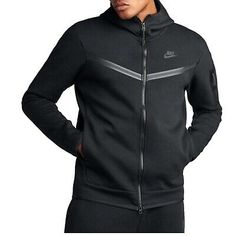 Great Shopping NWT- NIKE Sportswear Men's Full-Zip Tech Fleece Hoodie - Black CU4489-010: M-XXL, Mens Clothing Black Sporty Sweatshirt With Zipper, Black Sporty Sweatshirt With Zipper Closure, Sporty Black Sweatshirt With Zipper Closure, Techwear Long Sleeve Sports Sweatshirt, Techwear Long Sleeve Sweatshirt For Sports, Technical Hoodie For Sports Season Streetwear, Technical Winter Hoodie For Gym, Technical Winter Gym Hoodie, Sporty Long Sleeve Hoodie With Ykk Zipper