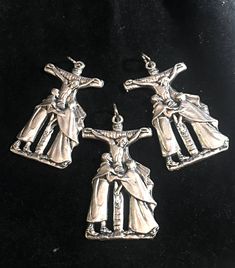 "Lot of 3 Passion Sorrowful Mother Crucifix. Beautiful crucifix for jewelry making. Measures at 1 3/4\" tall. Great to use on bracelet or other jewelry." Sorrowful Mother, Rosary Cross, Spiritual Gifts, Religious Gifts, Photo Bracelet, Christian Gifts, Easter Gift, I Fall In Love, Rosary