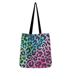 Tie-Dye Rainbow Leopard Boho Cloth Tote Bag * Premium polyester-cotton blend material tote bag * Durable and strong with two straps for over-the-shoulder carrying * This All-Over Print Tote Bag is a versatile and comfortable addition to anyone's look. Use as a book bag, grocery bag, shopping bag or daily for carrying. CARE INSTRUCTIONS: It is recommended to wash by hand for cold water, do not bleach, do not iron dry. PRODUCTION TIMES & SHIPPING ESTIMATES: Average Production Time: * 5-10 Business Days Standard Overseas Shipping * 7-14 Business Days Expedited Shipping * Available Upon Request PERSONALIZATION / DESIGN YOUR OWN All our items can be customized with your own text, images, fonts, colors, logos, graphics, patterns, etc... just send us a message :) Rainbow Cheetah Print, Cheetah Print Bag, Cloth Tote Bags, Boho Safari, Cloth Tote Bag, Leopard Tote, Tie Dye Rainbow, Rainbow Leopard, Animal Patterns