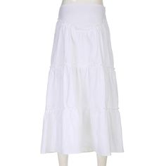 Material: POLYESTER Size Waist (cm) Waist (in) Pant Length (cm) Pant Length (in) S 71 28 84 33.1 M 75 29.5 85 33.5 L 79 31.1 86 33.9 White Coquette Aesthetic, Party Casual Outfit, French Chic Outfits, Aesthetic Skirts, Y2k Outfits Dresses, Skirts Y2k, White Coquette, White Long Skirt, Chic Skirts