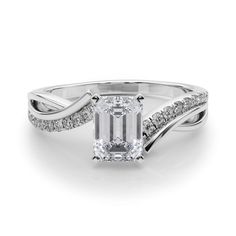 This timeless ring features 1/10 ctw. of radiant diamonds that reach down the band. A 0.25 ct. or larger center stone of any shape can be set with this ring. Timeless Ring, Jewelry Advice, Radiant Cut Diamond, Radiant Diamond, Gold Platinum, Solitaire Engagement, The Band, Diamond Cuts, Diamond Ring