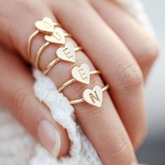 Zinc alloy Adjustable Initials Heart Ring Dainty Letter Ring Minimalist Ring A-Z to choose golden pl Gold Alloy Midi Rings, Valentine's Day Gold Stackable Open Rings, Gold Stackable Open Rings For Valentine's Day, Adjustable Gold Midi Rings For Valentine's Day, Adjustable Gold Heart-shaped Initial Ring, Adjustable Gold Heart Initial Ring, Gift Gold Alloy Midi Rings, Valentine's Day Metal Heart Ring Gift, Gold Alloy Wedding Rings