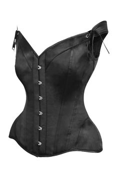 Fullbust corset made of premium satin fabric Front Busk Closure Sweetheart Neckline Adjustable Straps 6" Modesty Panel Spiral Steel Bones throughout body of corset Flat steel bones at front and back Ribbon lace-up back for cinching Waist Tape Hand Wash Waist Cincher Corset, Striped Shoes, Modesty Panel, Steel Boned Corsets, Light Up Shoes, Overbust Corset, Biker Chic, Underbust Corset, Corsets And Bustiers