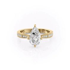 The Rebecca YG PS Tension Art, Moissanite Engagement Ring Solitaire, Lab Diamond Engagement Ring, Types Of Diamonds, Yellow Gold Setting, Moissanite Wedding Bands, Antique Design, Engagement Ring Wedding Band, Designer Engagement Rings