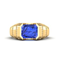 This Octagon-cut tanzanite sitting in the middle, amidst the simplistic prominence of twin rows of diamonds, exudes uniqueness, nobility, and undeniable brilliance. Diamond weight is 0.11 & Color stone weight is 2.56 NET WEIGHT (10K):3.99 NET WEIGHT (14K):      4.48 NET WEIGHT (18K):5.37 Elegant Tanzanite Diamond Cut Ring, Emerald Cut Tanzanite Diamond Ring, Luxury Tanzanite Emerald Cut Ring, Classic Tanzanite Sapphire Ring In Radiant Cut, Yellow Gold Diamond Ring With Tanzanite In Prong Setting, Luxury Tanzanite Ring With Diamond Cut, Yellow Gold Tanzanite Diamond Ring With Accent Stones, Octagon Sapphire Ring With Diamond Accent Stones, Luxury Octagon Brilliant Cut Sapphire Ring