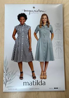 an image of a woman's dress pattern on the cover of a sewing book