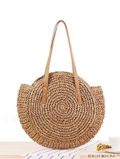 Casual Brown Shoulder Bag For Beach, Casual Beige Shoulder Bag For Vacation, Casual Vacation Bags With Braided Handles, Casual Large Capacity Straw Bag, Casual Hobo Shoulder Bag For Beach, Casual Shoulder Bag With Large Capacity For Vacation, Casual Beach Shoulder Bag With Braided Handles, Large Capacity Casual Beach Bag, Casual Straw Bags