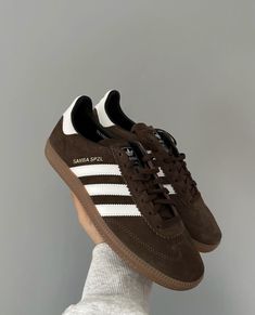 Brown Samba Adidas, Brown Adidas Shoes, Adidas Shoes Brown, Samba Shoe, Adidas Samba Chalky Brown, Addis’s Samba, Brown Adidas, David Beckham Style, Shoe Wishlist