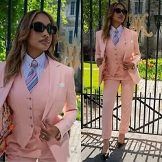 ad eBay - Pink 2 Pcs Women Suits Formal Business Office Suit Ladies Jackets Pants Set - Buy Now, click the link (eBay) Plus Size Real Estate Agent Attire, Womens Wedding Suits Brides, 3 Piece Suits For Women, Woman Pant Suit, Suits For Women Plus Size, Three Piece Suit Women's, Suit Vest Outfits, Pink Suits Women, Blazers Outfits