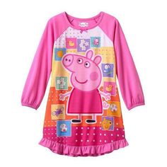 Peppa Pig Ruffled Long Sleeve Nightgown Pajamas Size 6/6X NWT $32 RV                   Brand New Arrival Peppa Pig Ruffled Long Sleeve Nightgown Pajamas Size 6/6X Great Gift Idea ! She'll look so cute and adorable wearing this girls' Peppa Pig ruffled nightgown. In pink. PRODUCT FEATURES Crewneck Long sleeves Cinched cuffs Ruffle hem Polka dot graphics FABRIC & CARE Polyester Machine wash Garment is flame-resistant Imported  Comes From A Smoke & Pet Free Home !!     Returns are only excepted if Multicolor Cotton Sleepwear With Cartoon Print, Cotton Cartoon Print Sleepwear For Pajama Party, Cute Cotton Sleepwear With Cartoon Print, Multicolor Cartoon Print Sleepwear For Spring, Cute Multicolor Cotton Sleepwear, Multicolor Cotton Sleepwear For Sleepovers, Printed Long Sleeve Sleepwear For Home, Playful Pink Cotton Sleepwear, Pink Cotton Sleepwear With Cartoon Print