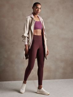 Full Length Pocket Legging | Banana Republic Factory Workouts Quick, Banana Republic Factory, Pocket Leggings, Wide Waistband, Work From Home, Ultra Violet, At Home Workouts, From Home, Quick Dry