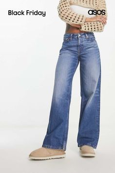 Jeans by Weekday Everyday is a denim day Boyfriend fit Low rise Belt loops Five pockets Jean Baggy, Low Rise Baggy Jeans, Denim Day, Boyfriend Fit, Low Waist, Baggy Jeans, Blue Fashion, Capsule Wardrobe, Low Rise