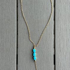 Beautiful Lariat Style With 3 Faceted Turquoise Stones Perfectly Mounted - Will Elevate Any Look! 18” To Stones Additional 3 1/2” Drop After Stones Brand New - Never Worn Adjustable Blue Lariat Necklace, Blue Adjustable Lariat Necklace, Blue Lariat Jewelry With Adjustable Chain, Blue Lariat Necklace With Adjustable Chain, Blue Long Lariat Necklace With Adjustable Chain, Adjustable Bohemian Lariat Necklace With Delicate Chain, Turquoise Lariat Necklace With Adjustable Chain, Bohemian Turquoise Lariat Necklace With Adjustable Chain, Blue Necklaces With Adjustable Length For Beach