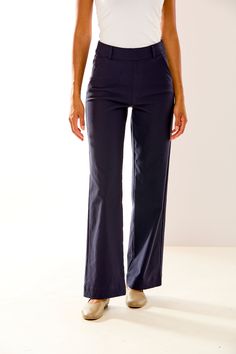 A new twist on the best-selling Willow Pant. These new pants are just over 3 inches longer than our classic Willow Pant, making them the perfect pant if you're taller or for those who just want a longer style. These wide leg high waisted pants are comfortable, flattering, and go with just about anything! High waisted pull on pants Belt loops Front pockets Imported specialty fabric Made in USA SC 423-358 Pajamas Gift, Perfect Pant, New Pant, Long Style, Knit Jacket, Pull On Pants, Event Dresses, Skirt Pants, High Waisted Pants