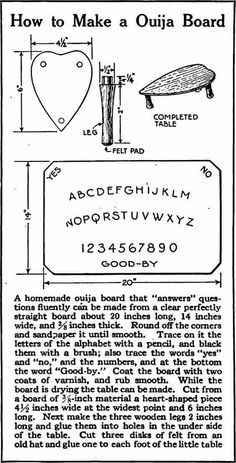 How To Make A Ouija Board, Diy Ouija Board, Ouija Board Design, Wiccan Crafts, Spirit Board, Wiccan Spell Book, Book Of Shadow, Witchy Crafts, Witch Stuff