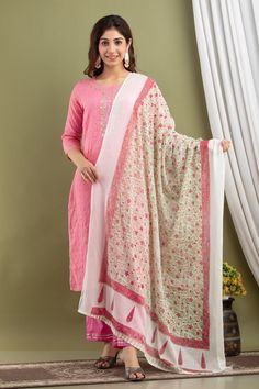 Kurti pant dupatta set Kurti - Cotton Checks with gotta patti work Pant- cotton Dyed with gotta Dupatta - Malmal / Muslin Printed Dupatta Kurti - Cotton  Dupatta / Stole / scarf - Cotton ( Length - 2.2 to 2.25 mtr ) Embroidery : Beautifully hand embroidered on borders to make it more graceful Wash Care : Dry Clean Only Size - 38-40-42-44-46 Quality: 100 % Guaranteed Stitched: Yes Full Stitched Sleeve length: 3/4 sleeve Pockets: No Leg/hem length: Mid-calf Neckline: Boat Kurta style: Straight Fabric technique:  Embroidered Wash Care: Dry Clean. Shipping - We use globally known Logistics for best services like Fed-Ex, DHL, India Post. It usually takes around 7 - 15 day to deliver in Standard Delivery OR 3 - 7 Day in Express. Return - We gladly accept return in light of Etsy Guidelines. Pleas Cotton Palazzo Set With Dupatta For Diwali, Cotton Dupatta For Festivals, Pink Cambric Traditional Wear For Diwali, Pista Green Cotton Salwar Kameez For Diwali, Pista Green Cotton Palazzo Set For Diwali, Pink Anarkali Traditional Wear In Cambric, Pink Cambric Sets With Zari Work, Pink Cambric Salwar Kameez With Zari Work, Pink Straight Kurta Salwar Kameez In Cambric