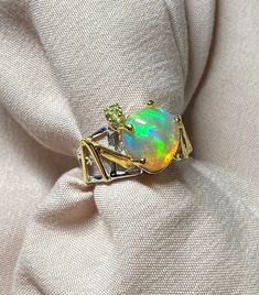 Ethiopian Opal Gemstone Jewelry, Round Shape, Luxury Gold Multi-stone Opal Ring, Luxury Hallmarked Opal Jewelry, Gold Opal Multi-stone Ring, Yellow Gold Sterling Silver Opal Ring For Gift, Luxury Ethiopian Opal Ring As A Gift, Luxury Ethiopian Opal Ring For Gift, Luxury Ethiopian Opal Ring As Gift, Luxury Ethiopian Opal Ring Gift