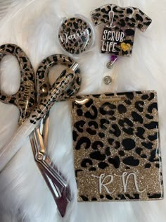 leopard print scissors and other personalized items