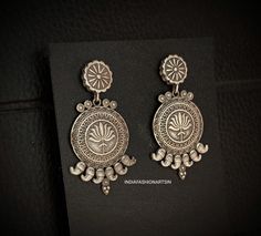 Ethnic  Earrings. Traditional Indian  Earrings. Metal- Brass. Antique collection Earrings. Handmade Earrings. Traditional Antique Silver Earrings With Oxidized Finish, Traditional Antique Silver Oxidized Earrings, Traditional Earrings With Intricate Design In Antique Silver, Traditional Antique Silver Earrings With Intricate Design, Traditional Antique Silver Earrings For Festivals, Traditional Earrings With Antique Finish For Festivals, Traditional Antique Finish Earrings For Festivals, Silver Drop Earrings With Antique Finish, Silver Antique Finish Drop Earrings