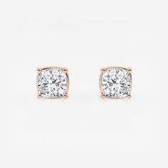 There's nothing more versatile than a pair of classic stud earrings. We love these cushion cut lab grown diamond studs for every occasion. Pick the size and color best suited to your ears in the color of gold that you fancy. Solitaire Studs, Cushion Diamond, Diamond Eternity, Matching Band, Eternity Band Diamond, Matching Bracelets, 2 Carat, Nothing More, Eternity Bands