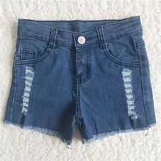 Fabric : Denim Jean This Jeans is in stock, no moq , can be shipped in 2 days Girls Denim Shorts, Summer Shorts Denim, Blue Ripped Jeans, Ripped Jean Shorts, Ripped Denim Shorts, Kids Boutique Clothing, Summer Denim, Girls Summer Outfits