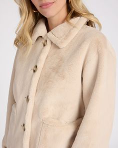 Clap back at the cold with class in this faux fur jacket! Relaxed shacket silhouette with a button-up front and two oversized pockets perfect for stashing essentials. | Faux Fur Jacket for Women by Love Token from Wantable Oversized Pockets, Clap Back, Love Token, Jacket For Women, Faux Fur Jacket, Fur Jacket, Faux Fur, Button Up, Jackets For Women