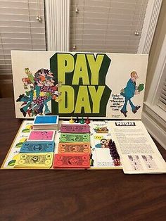 a pay day board game sitting on top of a table