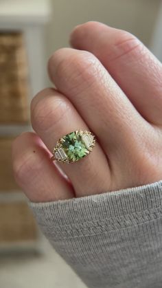 The Soleil 3.2 CT Radiant Mint Green Tourmaline Ring – Lavender Creek Gems Mint Green Tourmaline Ring, Mint Green Sapphire Engagement Ring, Mint Green Engagement Ring, Lavender Creek Gems, Gemstone Rings Unique, Marriage Ideas, Chrome Tourmaline, Tourmaline Engagement Ring, Green Sapphire Engagement Ring