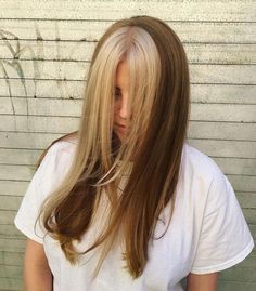 Bleached Fringe Only, Bleached Fringe, Bleach Hair Color, Color Block Hair, Bleach Hair, Bleached Tips, Long Face Hairstyles, Face Shape Hairstyles